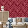 Geometric rhombus wallpaper, red background, red center, 50x1000