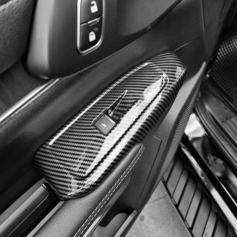 For Ford Ranger 2024 Car Accessories ABS Car Door Window Lift Switch Cover Trim 4pcs