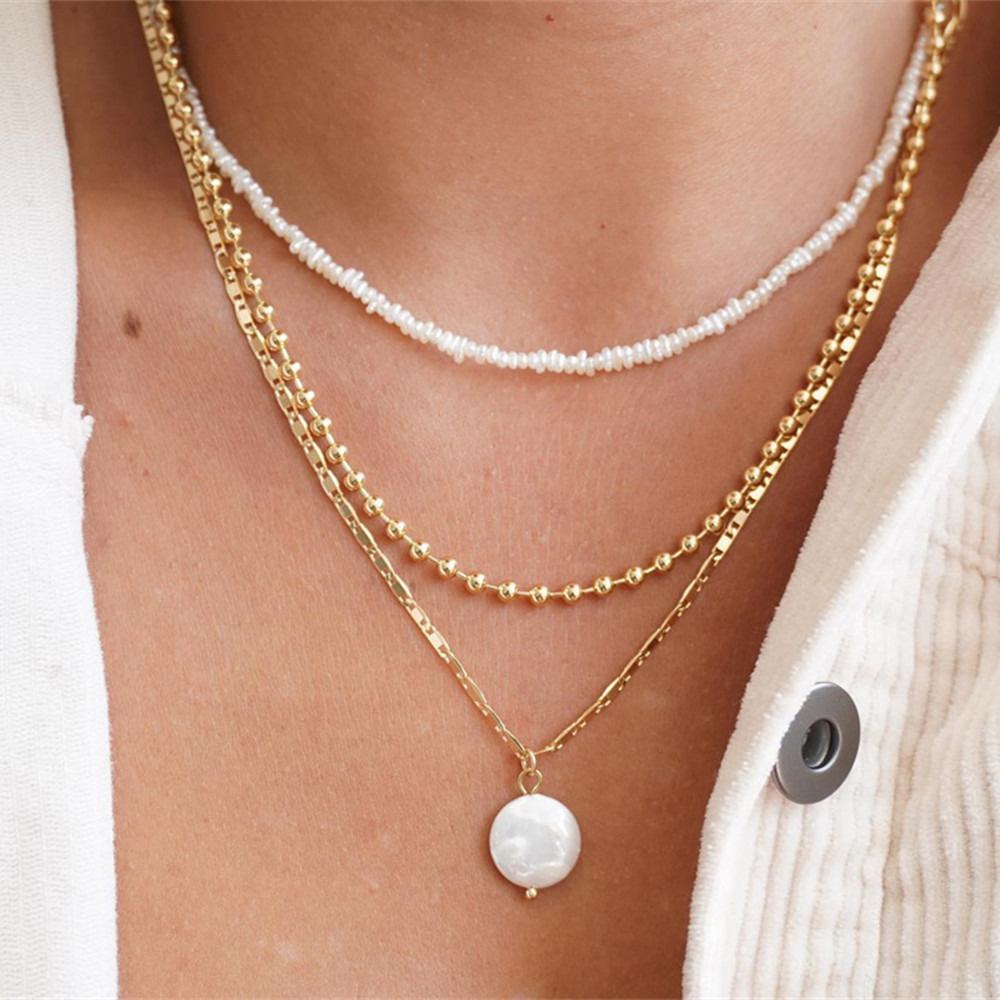 Fashion Punk Exaggerate Chain Crystal Heart Shaped Pendant Multilevel Punk Necklace For Women Vintage Choker Wedding Jewelry