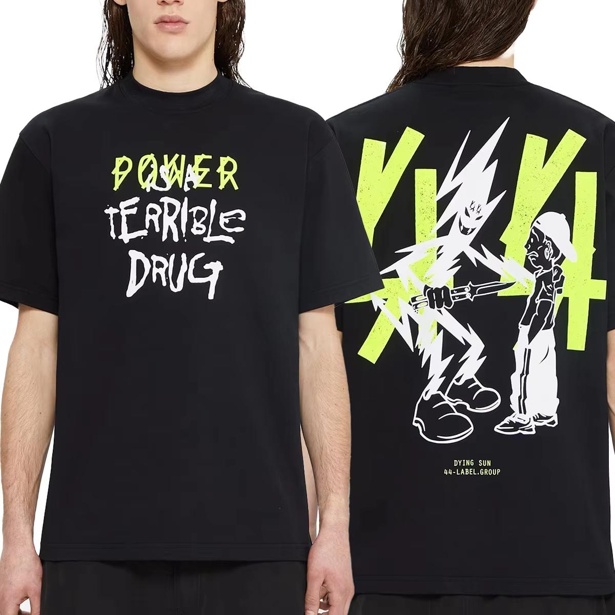 

2025 Новинка 44 LABEL GROUP Роскошный Бренд Унисекс Мужчины Женщины Мода Футболки с Графикой с Коротким Рукавом Поступление Повседневный Ежедневный Ретро 4XL