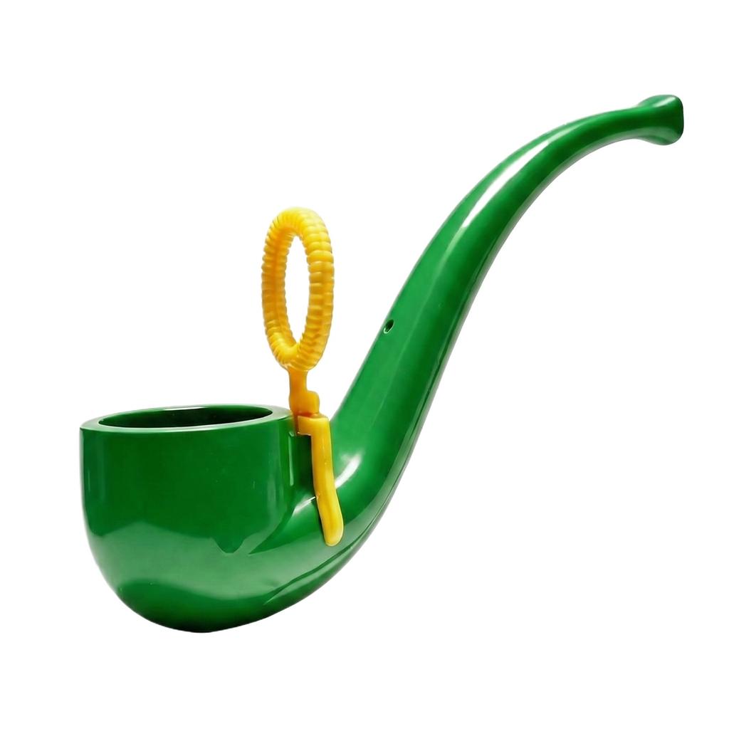 Bubble Pipe Toy Classic Design Plastic Bubble Blower with Long Stem and Detachable Bubble Wand for Outdoor Fun and Play