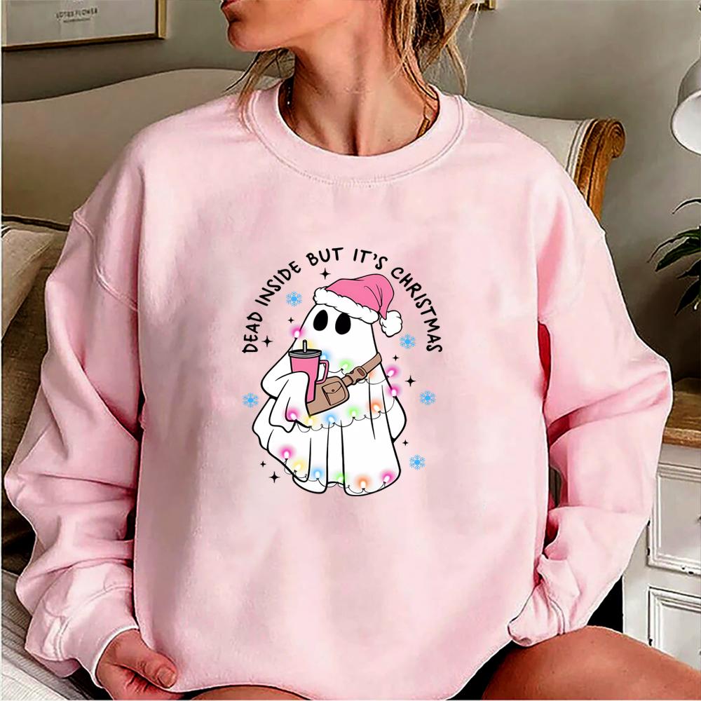 Рождественский свитшот Boo Jee Шикарная футболка с привидением Смешной рождественский свитер с привидением Boojee Праздничный пуловер XL