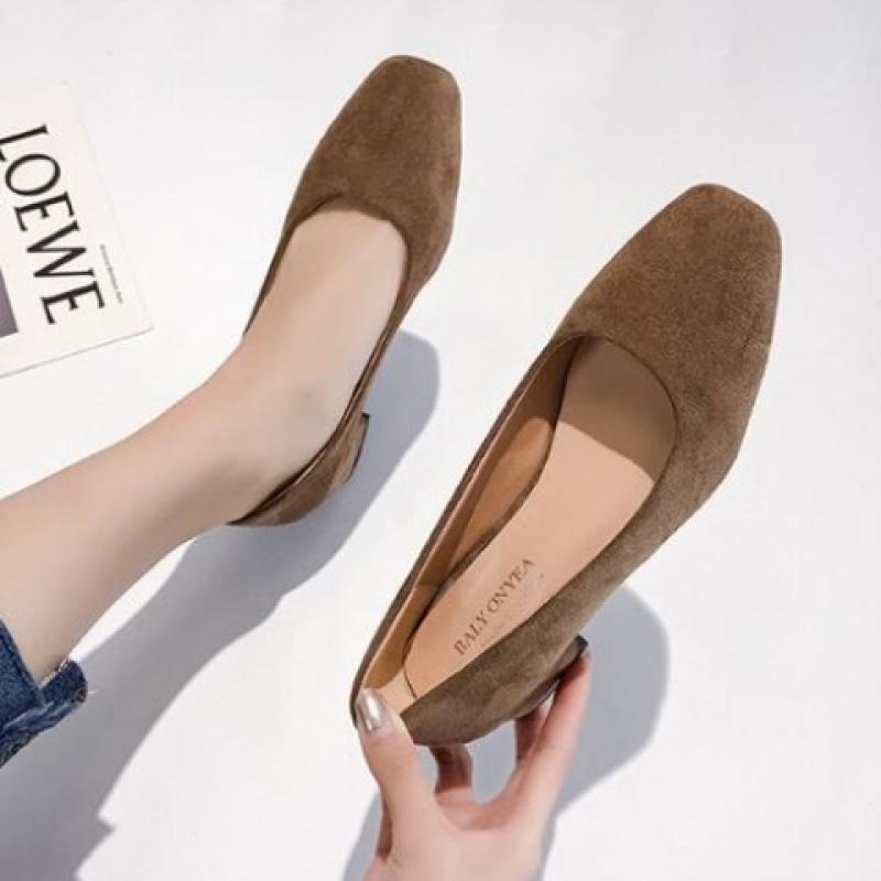 Open Run Rihanna Suede Winter Chunky Low Heel Women S pumpS