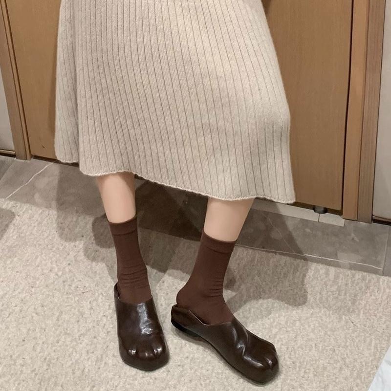 Fashion 2025 New Style Cat Claws Leather Flats Solid Slip On Leisure Dress Shoes Lovely Girls Fashion Concise Comfy Niche Design Shoes