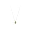 Matrix Rectangular Cut Imitation Crystal Gold-Toned Necklace Women Necklace Green 5639629