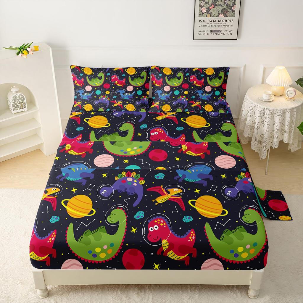 Ice Hockey Player Pattern Sheet Four Piece Bedding Set Bedroom Room Dormitory Bedding Decoration