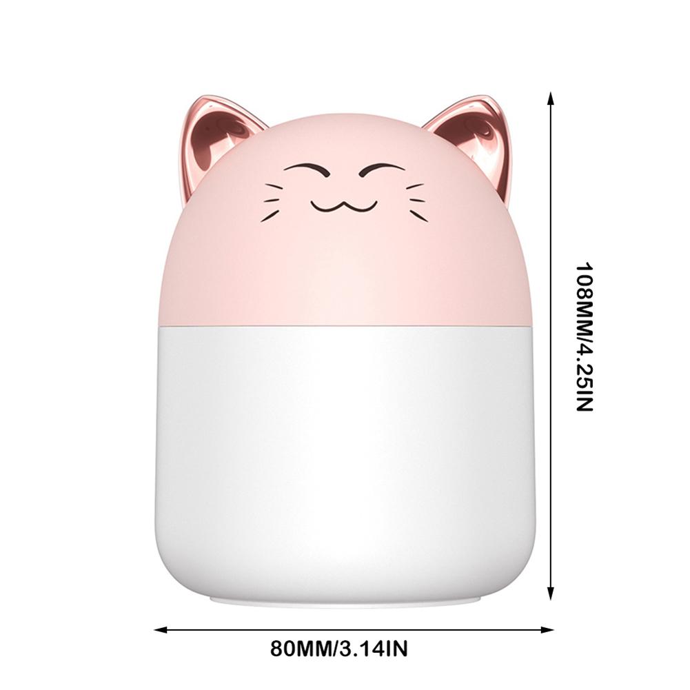 Mini Humidifier With Colorful Night Light 250ml Large Capacity Home Desktop Cool Mist Aroma Diffuser Purifier