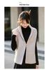 Women's Thickened Wool Knit V-neck Cardigan Vest - Pure Wool, Loose Outerwear Sweater for Autumn/Winter
