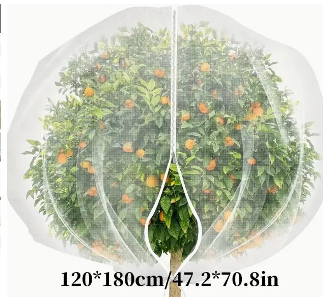 New Plant Insect Screen Cover with Zip Fruit and Vegetable Protective Bag Cover Net Fruit Tree Bird Screen for Orchards
