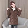 Mom Cotton-padded Clothes Women's Medium and Long Winter New Fashion Cotton-padded Clothes Women's Large Size Slim-fitting Cotton-padded Jacket
