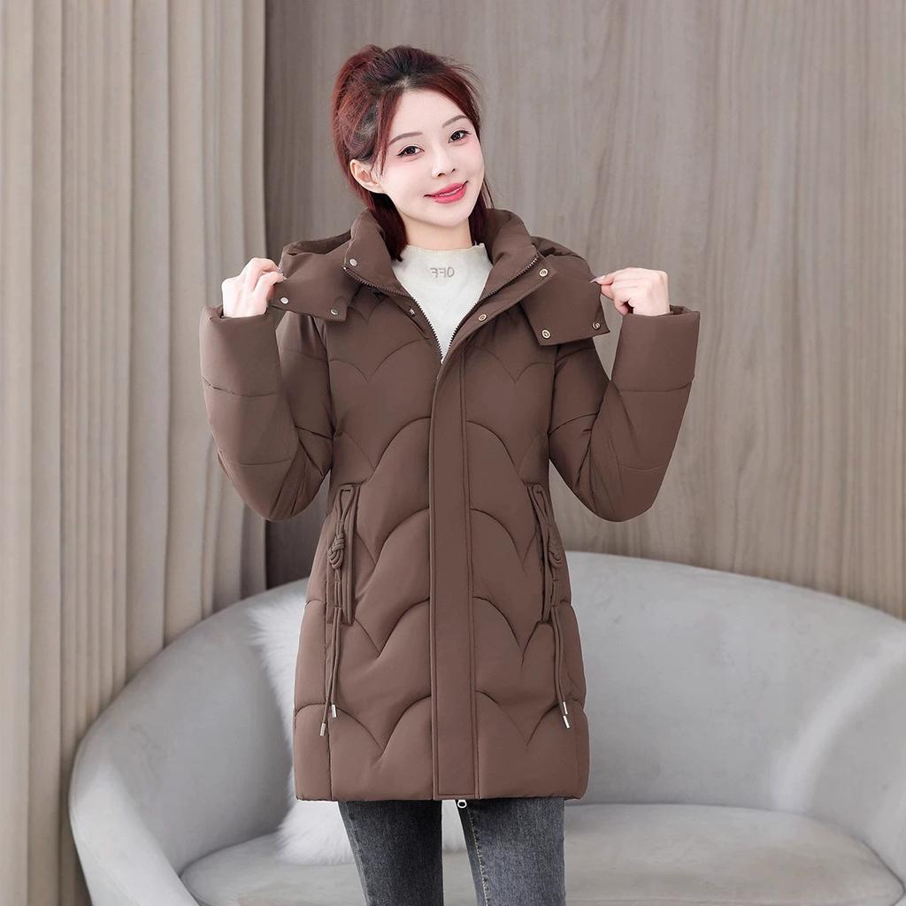 Mom Cotton-padded Clothes Women's Medium and Long Winter New Fashion Cotton-padded Clothes Women's Large Size Slim-fitting Cotton-padded Jacket