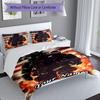 3PC Custom Name Firefighter's Valor Bedding Set Duvet Cover Closure Includes 1 Duvet Cover & 2 Pillowcases for Bedroom