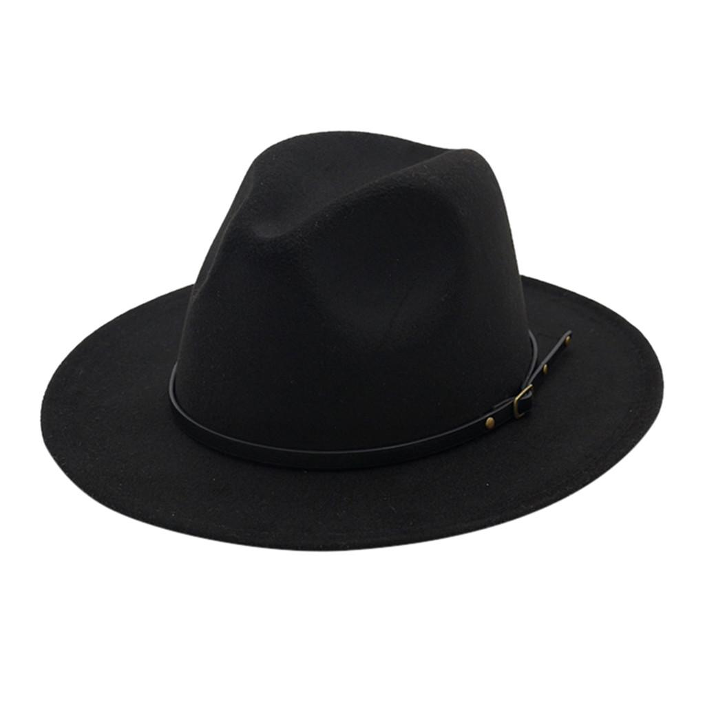 Men & Women Vintage Wide Hat with Belt Buckle Outbacks Hats