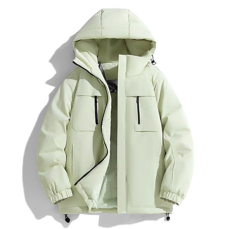 

Medm Beprp Patchwork Color-Blocked down Cotton Jacket for Men and Women, Couple s Hooded Parka, Warm and Thickened Winter Cotton Coat 8869 Lime Green 4XL(Recommend 92.5-110kg)