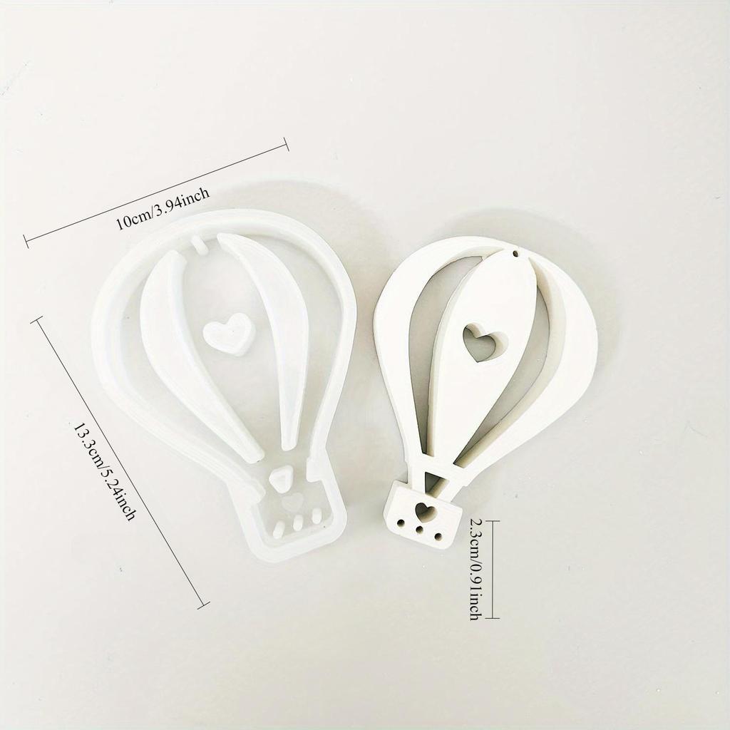 Hot Air Balloon Silicone Mold Hollow Love Decoration Tool Mold Crafts DIY Gypsum Car Aromatherapy Decoration Resin Mold