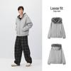 Semir Unisex Winter Hooded Knit Jacket with Faux Fur Trim