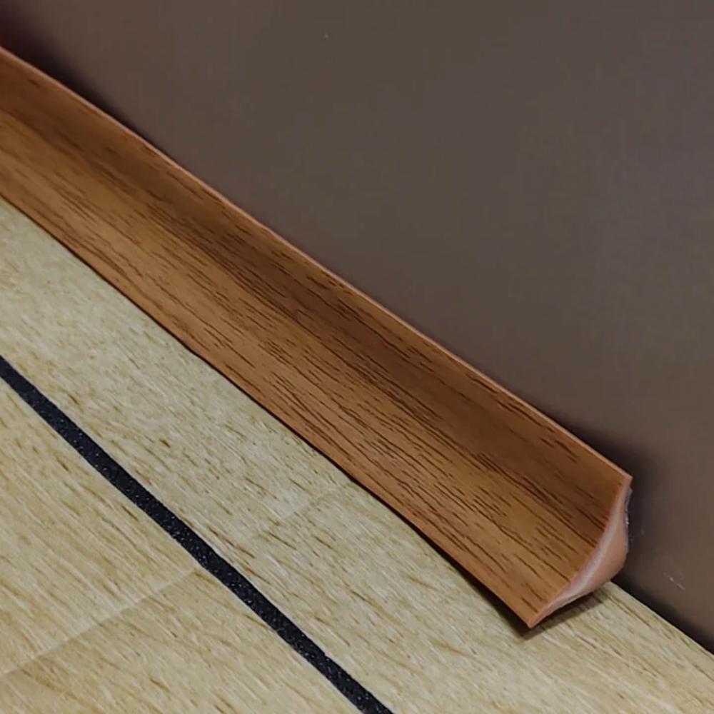 1pc 2mX15mm Self-Adhesive Floor Transition Strip,Wood Grain PVC Flexible Edging TrimWaterproof&Easy Install Door Threshold Strip