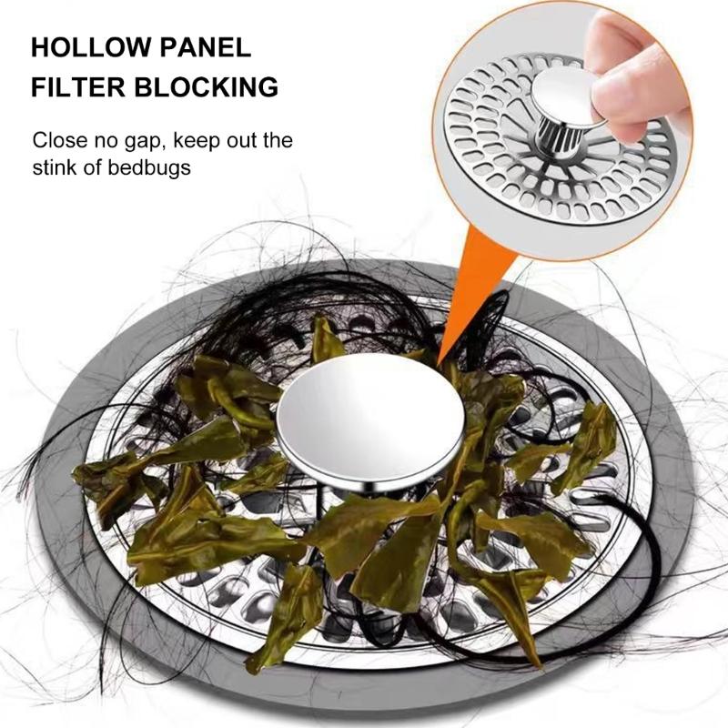 Washbasins Sink Drain Stopper Bathtubs Plug Anticlogging Drain Filter Drain Hair Catcher for Bathroom Kitchen Enduring