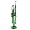 Green Trumpet Set Bb Key 3 Tone Music Trumpet Blowing Instrument for Beginner Performance Band