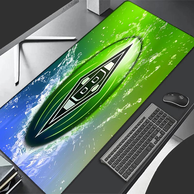Borussia Mönchengladbach Logo Thema Premium Rutschfestes Mauspade mit Genähten Kanten, Strapazierfähiges Gummi-Material, für Schreibtisch & Gaming Tolle Geschenke