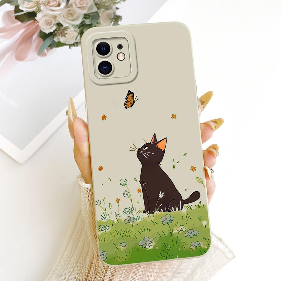 For Apple iPhone 12 Pro Case iPhone12 Mini Cute Cat Cartoon Cover Soft TPU Phone Case For iPhone 12 Pro Max iPhone12 Fundas Bags