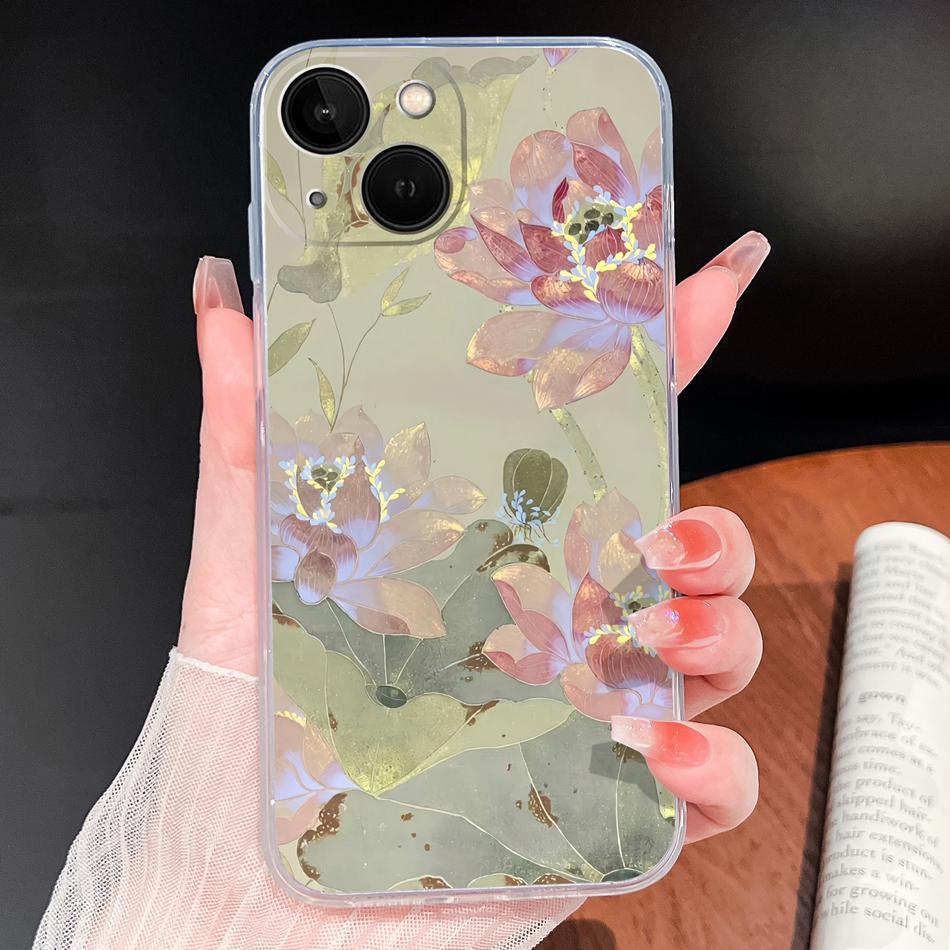 For iPhone 13 Pro Max 13 mini Phone Case Butterfly Patterns Soft Slim Transparent Silicone Cover For iPhone13 Lightweight Funda
