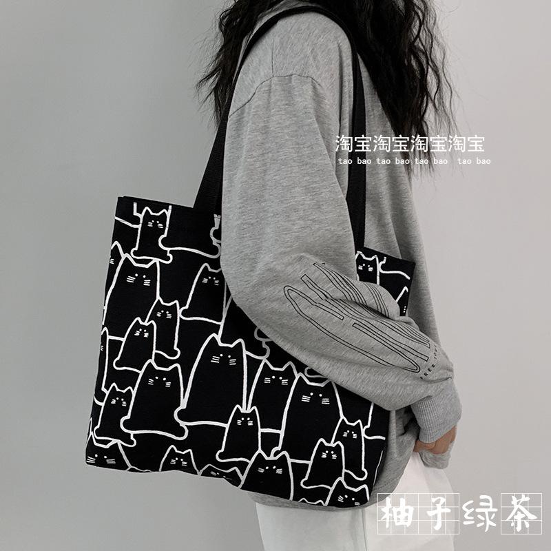 

Простая и милая холщовая сумка большой вместимости