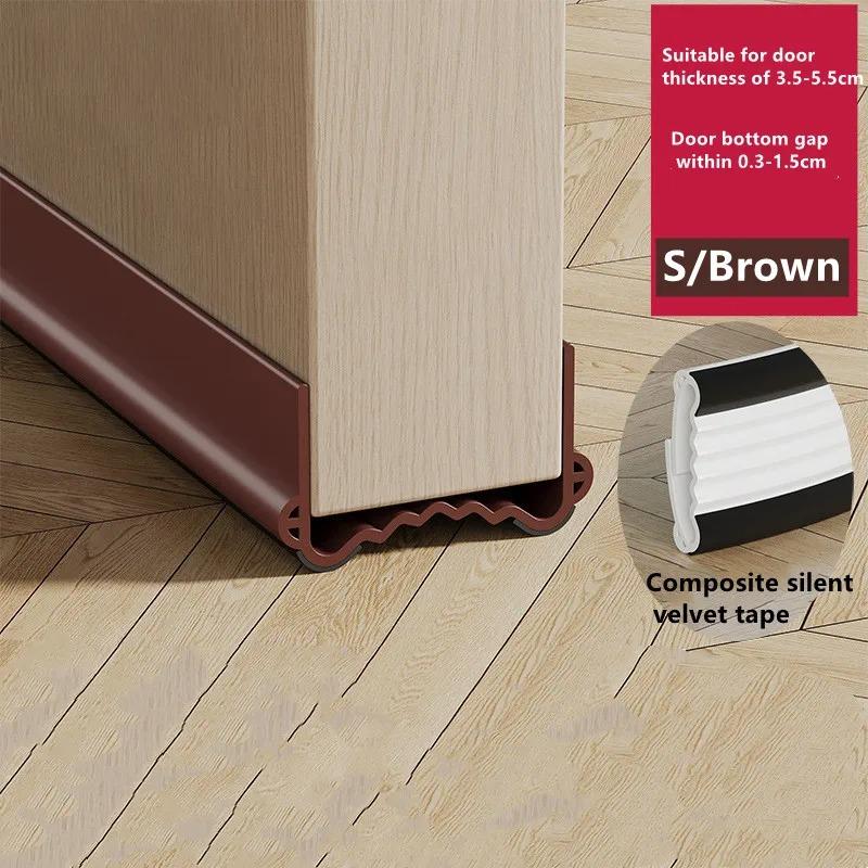 

1pc 1mx5cm Door Bottom Seal Strip Weather Strip Under Door Draft Stopper Thicker Anti-Cold Gap Blocker Sealing Weather Strip 5cm&1M коричневый