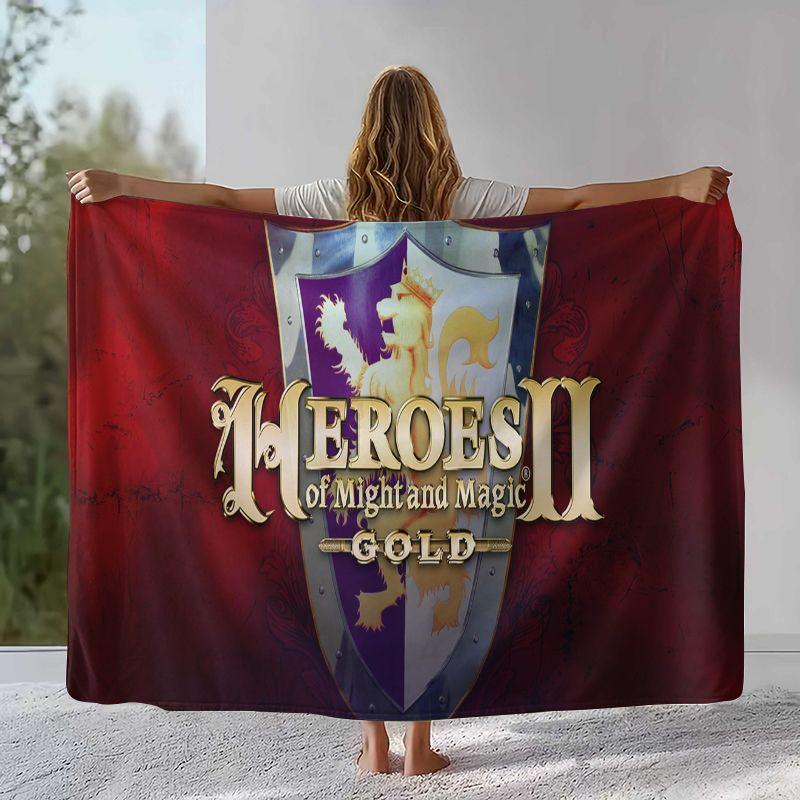 Classic Game Heroes of Might and Magic Map Flannel Blanket,Soft Plush Throw for Home Bedroom Bed Sofa Cover Camping Picnic Gift
