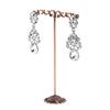 1 Set Shelf Display Rack Stand Holder Earrings Ear Stud Metal Organizer Storage Vintage Exquisite