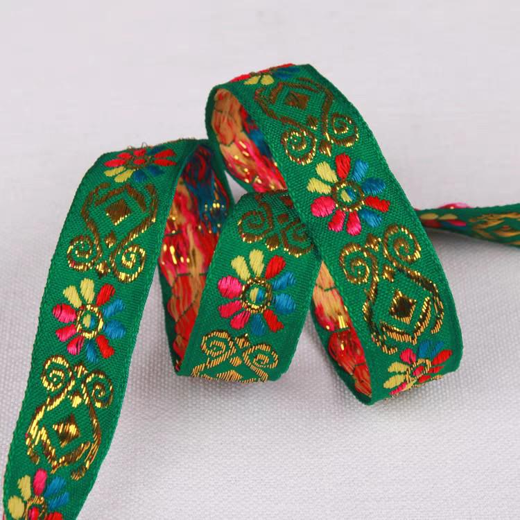 Nastro di Pizzo a Fiore Medio Xin Yuan da 2 cm per Abbigliamento Etnico Fai-da-te e Accessori per Abbigliamento