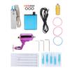 Rotary Motor Tattoo Machine Kit Tattoo Power Supply Foot Pedal Tattoo Tools 90‑265V PurpleUS Plug