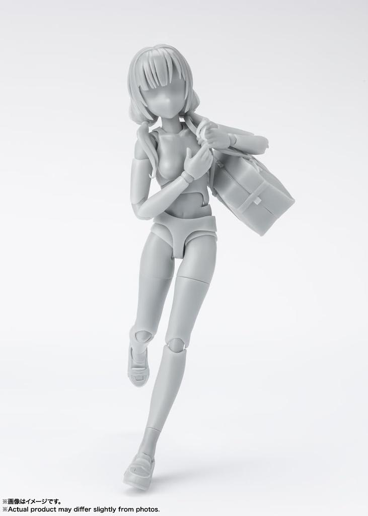TAMASHII NATIONS Edition DX SET Color 130mm Movable Figure S.H.Figuarts Body-chan -School Life- (Gray Ver.) Approx. PVC&ABS