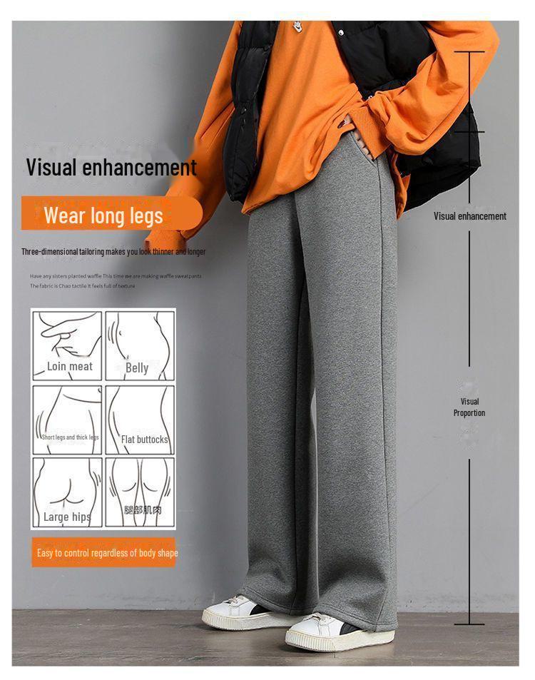 Weite Freizeithose aus weichem Lammfell für Damen für Frühling und Herbst