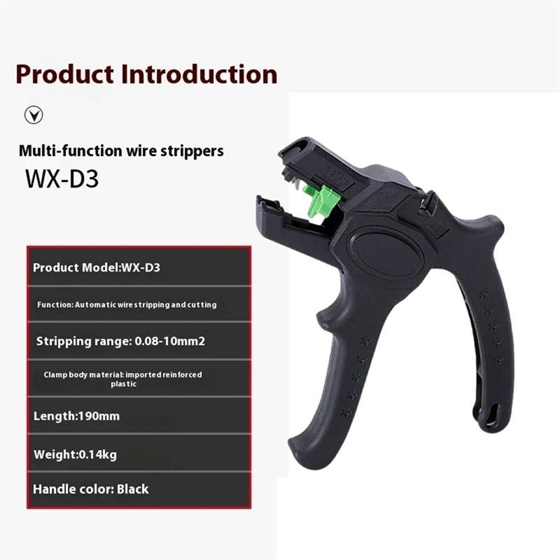 A96I-Automatic Wire Stripper And Cutter Pliers,Multi-Functional Self-Adjusting Wire Stripping Tool,Electrician Cable Stripper
