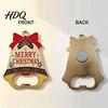 Retro Holiday Home Decor Christmas Bell Bottle Opener Heavy Duty Beer Cap Remover Magnetic Bar Tool Accessory Refrigerator Magnet Metal Opener for