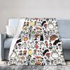 Susuwatari Rußgeister M-Mononoked Decke Fleece Winter Aways Prinzessinnen G-Ghibli Warmes Überwurf für Sofa Bettdecke