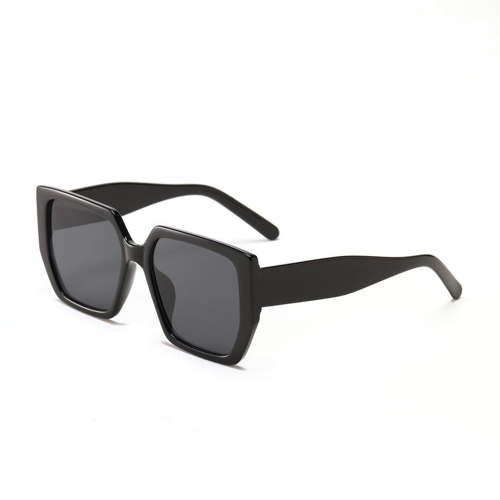 Glasses 3567 Black Frame Large Frame Square Thin Face Covering Sunglasses Women, Retro Color Sunglasses Men