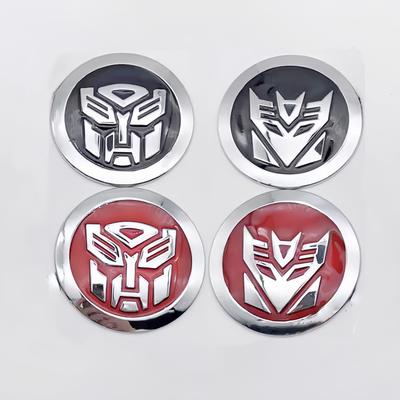 3D Metal Chrome Transformers Autobot Car Badge Emblem Decal Sticker 65mm Deception