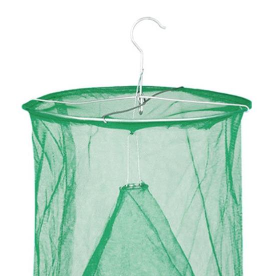 8Pcs Hanging Fly Trap Indoor Outdoor Garden Farm Barn Ranch Foldable Fly Catcher Bag Heavy Duty Weather-proof Reusable Fly Control Green Cage