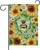 Dyrenson Bee Happy Sunower Decorative Garden Ag, Spring Summer Bumble Bee Daisy Ower Yard Outside Home Decoration, Hon