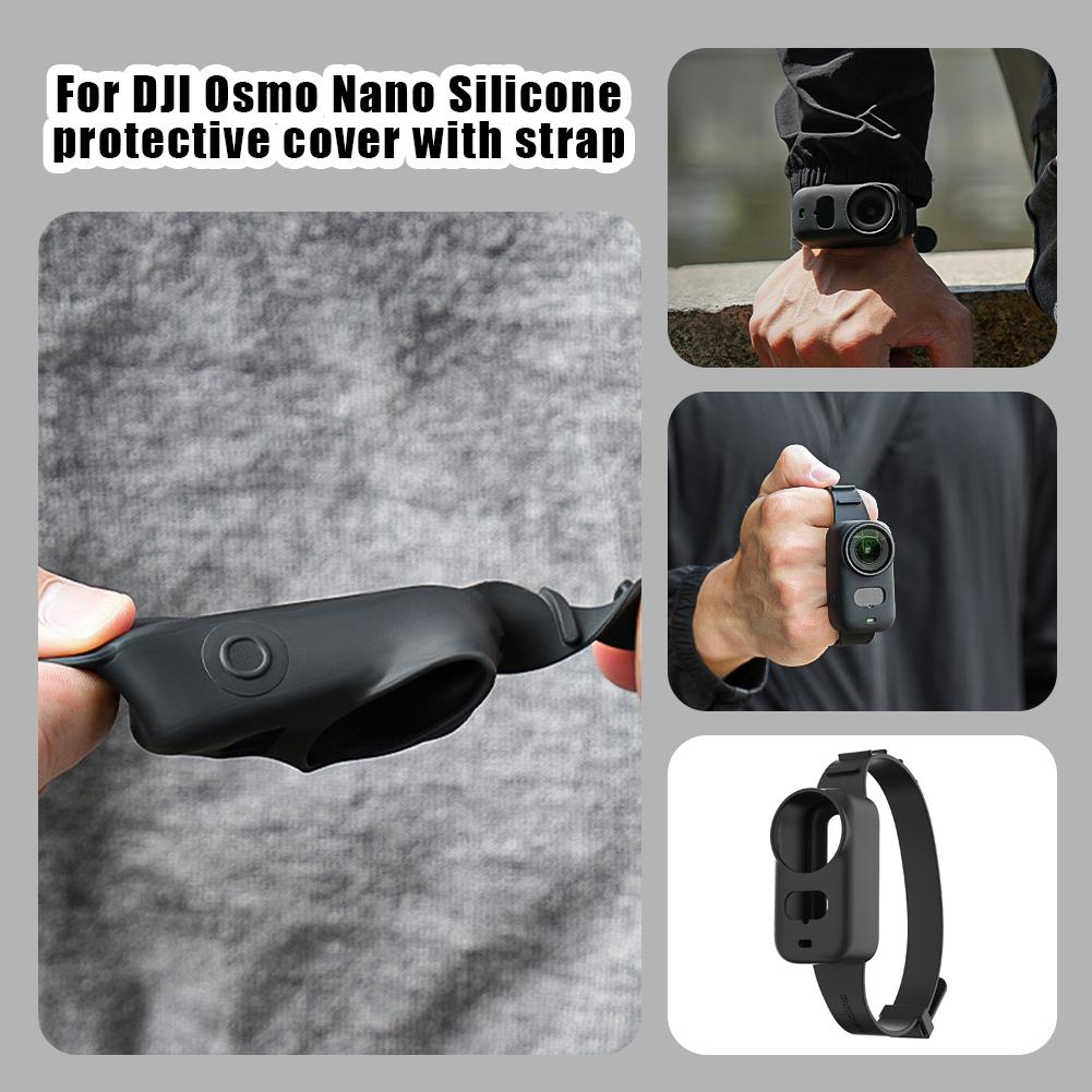 Flexible Dual Efficient Heat Dissipation Case For DJI Osmo Nano Multi-function Protection Case Expandable Strap Silicone Case