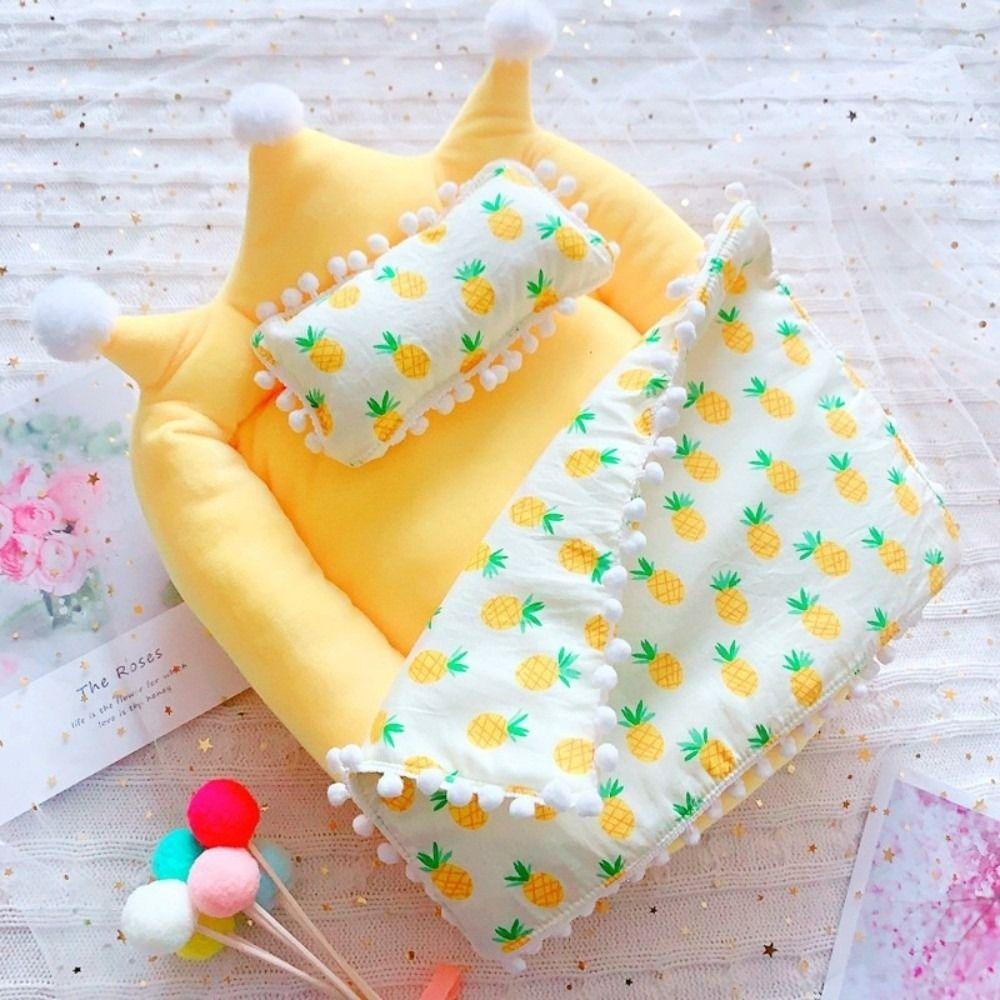 Mini-Puppenbett Gemütliches Puppenbettwäsche-Zubehör Niedliches Puppenbettwäsche-Set für Spielzeug-Mädchen-Geschenk