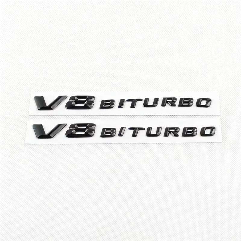 

ABS Black S63 S65 Logo V8 BITURBO 4MATIC Badge Car Rear Star Sticker Trunk AMG Emblem For Mercedes Benz W222 AMG Accessories