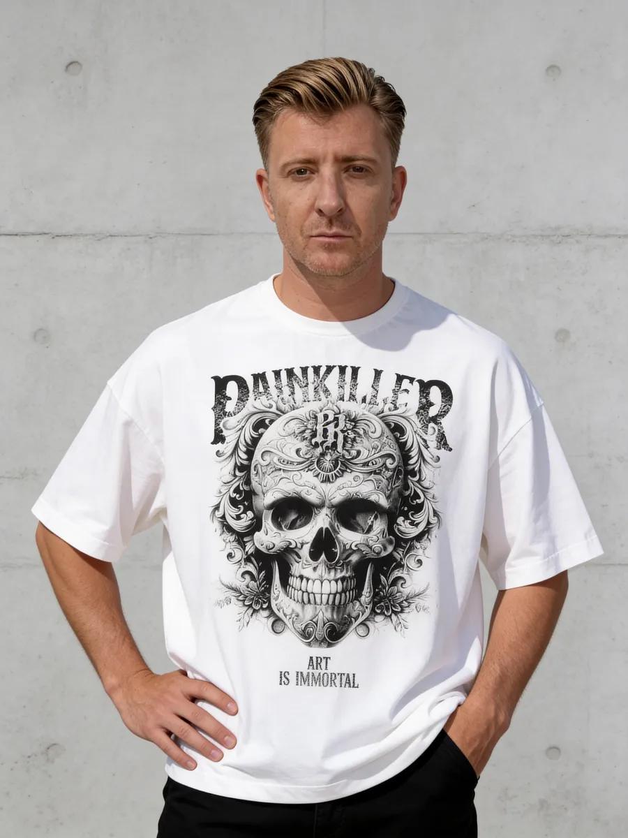 Oversized skull print T-shirt XL