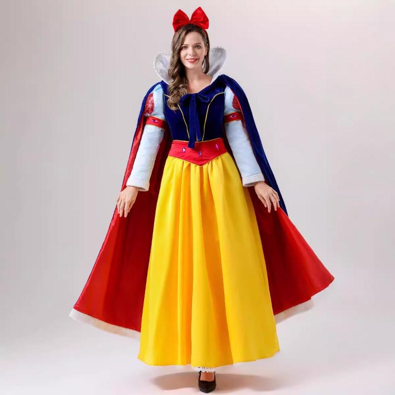 Halloween Fairy Tale Snow White Play Costume Adult Snow White Dress Costume