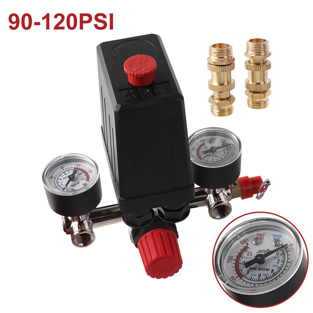 90-120PSI Air Compressor Pressure Valve Kit Vertical Switch Air Compressor Bracket  Industrial Use