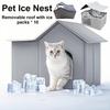 Cat Air Conditioning House Summer Cat Cooling Tool Nest Dog Ice House-Insulated Dog Four Seasons Cat Pet Ice House For Outdoor