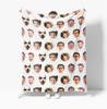 Funny Face Blanket, Father’S Day Gift Dad, Customized Teen Birthday Gift, For Friends Picture Blanket, Unique Holiday Gift