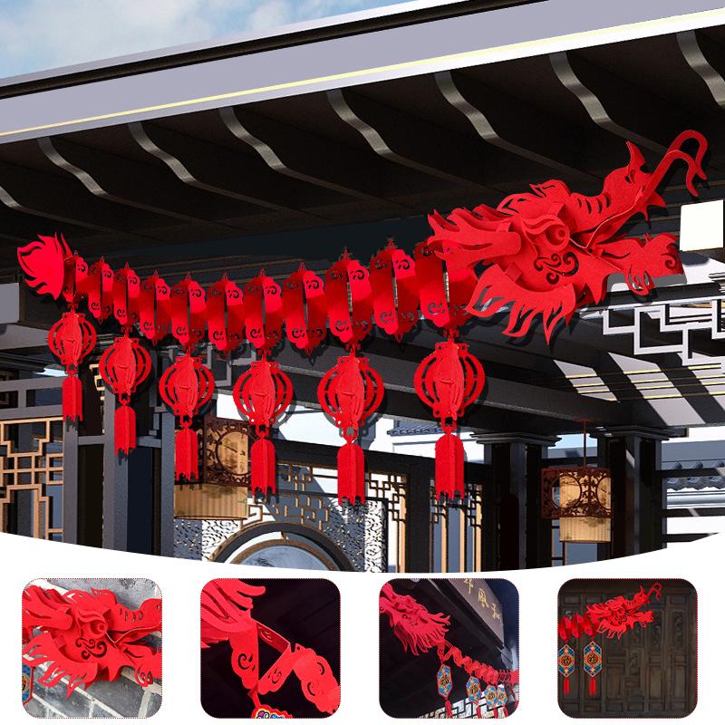 Chinese New Year Dragon Ceiling Decor New Year Party Lunar Year Ornament For Shops Restaurant Party Decor Hanging Ornaments